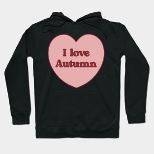 I love autumn heart aesthetic dollette coquette pink red Hoodie